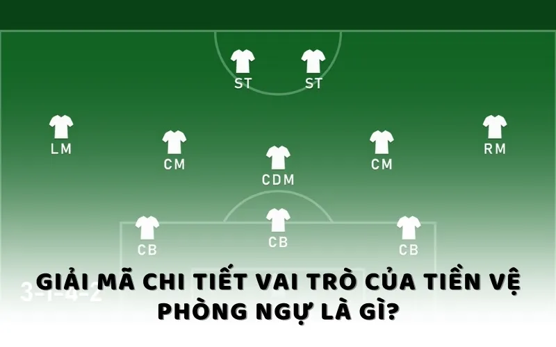 Giải mã chi tiết vai trò của tiền vệ phòng ngự là gì?